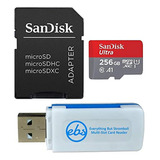 Sandisk - Tarjeta De Memoria Micro Ultra Sdxc De 256 Gb