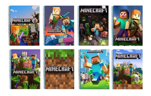 Adesivo Minecraft Para Encapar Caderno