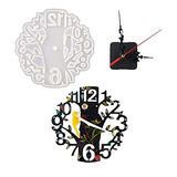 Molde De Silicona Reloj Arbol Grande 25.5cm Diam. + Maq