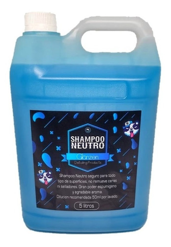 Glänzen Detailing Shampoo Neutro Ph 5 Litros Apto Foam Lance