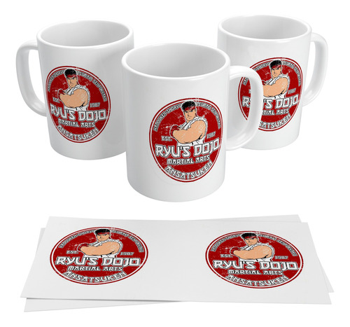 Taza De Ceramica Street Fighter Ryu's Dojo Arcade Retro 02