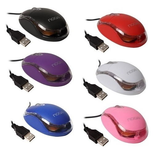 Mouse Pc Cable Usb Laptop Notebook Noga Ng-611 Colores