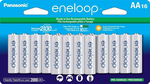 16 Baterias 2000mah Aa Ni-mh Panasonic Eneloop 2100 Ciclos