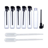 Enslz 100pcs Muestras De Perfume Mini Botellas Con Tapa Negr