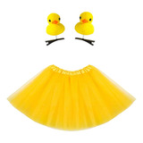 Disfraz De Pato Tutu + Pinches Para Niñas