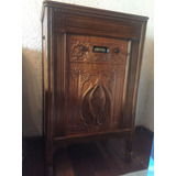 Mueble De Madera Radio Tocadiscos Antiguo