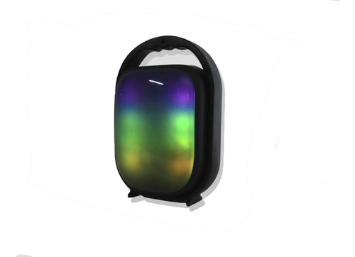 Bocina Bafle Grande 6.5puLG Usb Conexion Tws Rgb Multicolor Color Negro