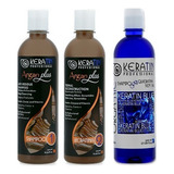 Kit Alisado Argán Plus 500 Ml + Shampoo Blue Keratin 500 Ml