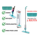 Rodo Spray Mop 360° Esfregão Flat Limpa Seco Molhado Casa Pó Cor Verde