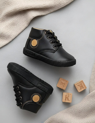 Chaparrin Zapatitos Para Bebé Niño Negro, Código 104333-1