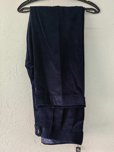 Pantalón Ralph Lauren Talla S Azul De Pana 