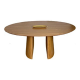 Mesa De Jantar Cone Duo Oval 244x122cm Base Freijó