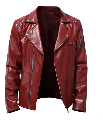 Chaqueta De Moto De Cuero De Manga Larga Para Hombre X Coat