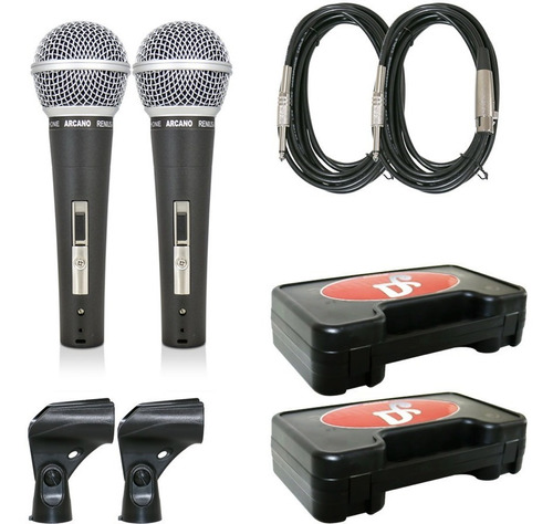 Kit 2 Microfones Renius-8 Xlr-p10