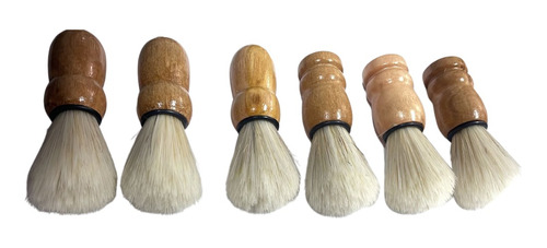 6x Brocha Hisopo De Madera Para Barba - Peluquería Barbería