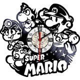 Reloj En Vinilo Lp / Vinyl Clock Mario Bros Game