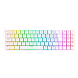 Teclado Usb Mecanico Gamer Ashe Rgb Branco Switch Marrom 75% Idioma Português Brasil