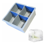 Cubetera De Silicona Xxl Ionify Para 4 Cubos De Hielo Color Gris