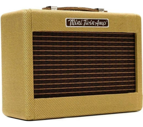 Cubo Amplificador Fender Mini Twin Amp 57 Combo Tweed Cor Amarelo