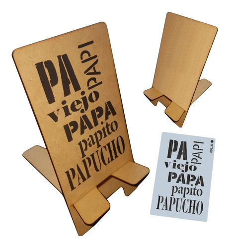 Pack 20 Porta Celular Fibrofacil Dia Del Padre Deco Stencil 