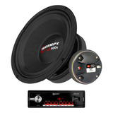 Kit Woofer Mb 400s Com Radio Amplayer E Driver Jbl D220 Ti Cor Preto