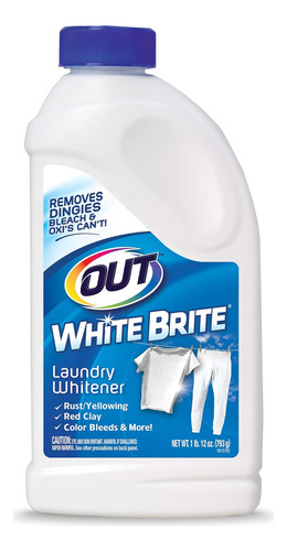 Out White Brite - Blanqueador De Ropa, 1 Libra, Botella De 1