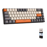 Teclado Mecânico 60% Wireless K68 Bluetooth Sem Fio