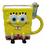 Taza Nickelodeon Bob Esponja Y Gary Cerámica 3d Con Pies 25