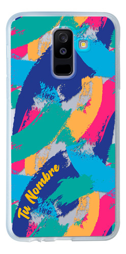 Funda Para Galaxy Para Mujer Manchas Pintura Con Tu Nombre