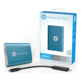 Ssd Externo Hp P500, 1tb, Usb-c, Azul 1f5p6aa