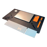 Deskpad Mouse Pad Grande Minimalista 140x40 Cm Couro Natural