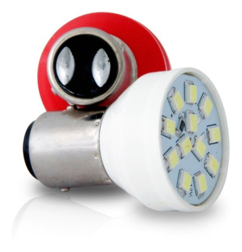 Lâmpada Led Bay15d (1034) 12v Vermelha 10 Unidades