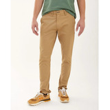 Pantalon Taverniti Cruz Chino Camel Elastizado Hombre Comodo