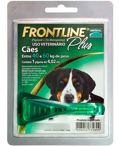 Frontline Plus Estuche 1 Pipeta 4,02 Ml 40-60k / Catdogshop
