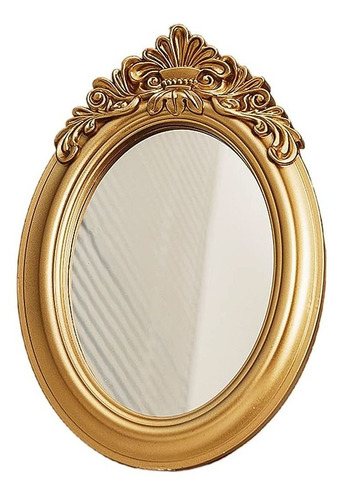 Schonee Vintage Tabletop Makeup Mirror, Golden Frame One-sid