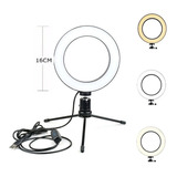 Luminária Led Ring Ligth Manicure Maquiagem Selfie Camera