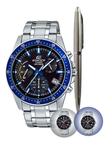 Kit Relógio Casio Edifice Analógicco + Caneta Esferográfica