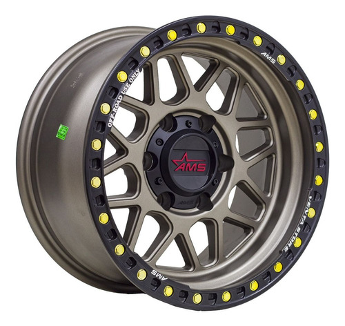 Ams 16x10 6x139.7 Et-25 Off Road Bronce Black