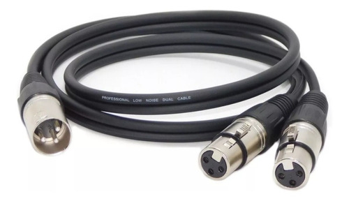 Cable Canon Xlr Macho A Dos Hembras Balanceado Profesional