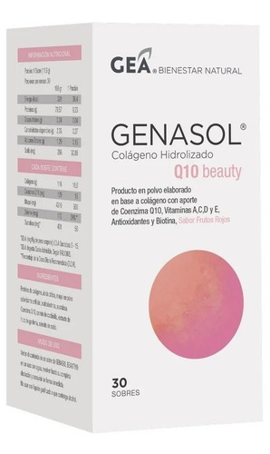 Genasol Q10 Beauty Colágeno Hidrolizado Q10 Y Biotina10gr