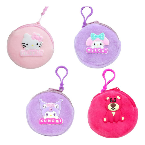 4 Peluche Kawaii Billetera Pequeña Mujer/niños Juguete Niños