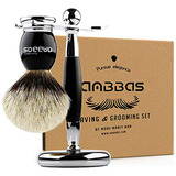 Brocha De Afeitar Y Soporte, Anbbas Silvertip Badger Hair Br