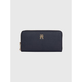 Billetera Emblem Con Cierre Azul Tommy Hilfiger