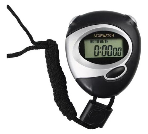 Cronometro Deportivo Digital Reloj Alarma Profesional Negro