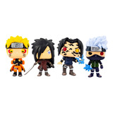 Kit 4 Bonecos Naruto Shippuden Colecionável De Brinquedo