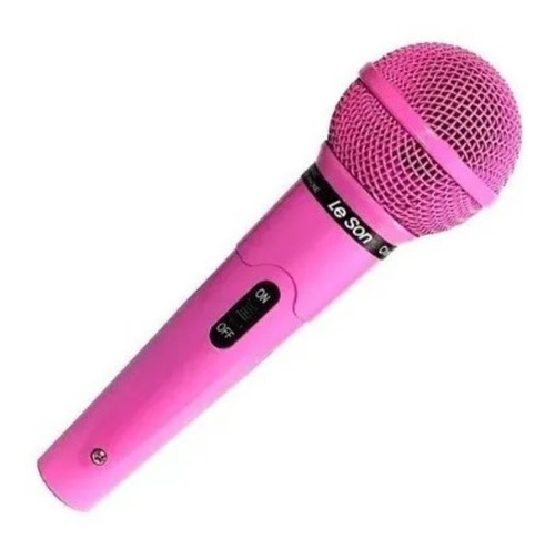 Microfone Le Son Mc-200 Dinamico Cardióide Profissional Rosa