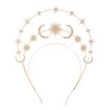 Diadema De Metal Con Forma De Estrella Lunar Para Bodas Y Fi