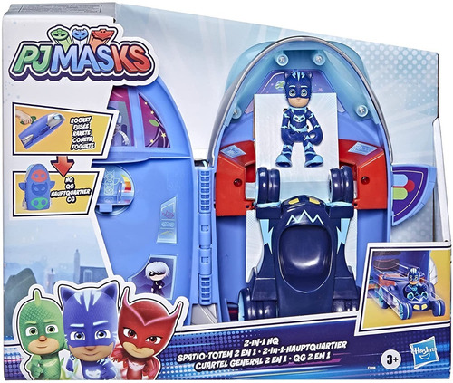 Pj Masks Cuartel General 2 En 1  - Catboy - Hasbro / Diverti