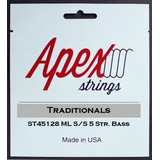 Apex Cuerdas P Bajo Eléctrico Acero Calibre 45-128 Set 5 Msi