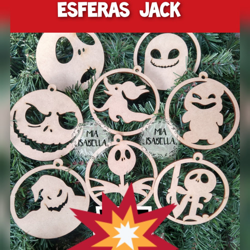 8 Esferas Navidad Madera Mdf Nacimiento Personaje Dinosaurio